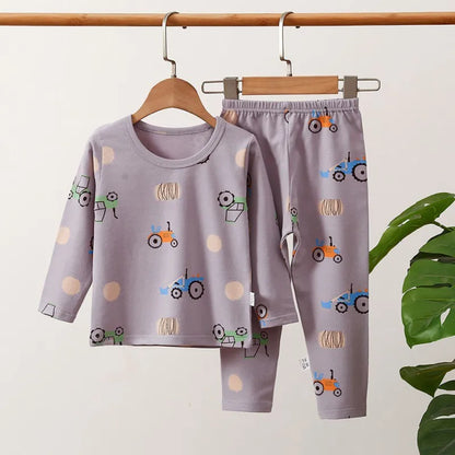 Childrens Cotton Pajamas Set