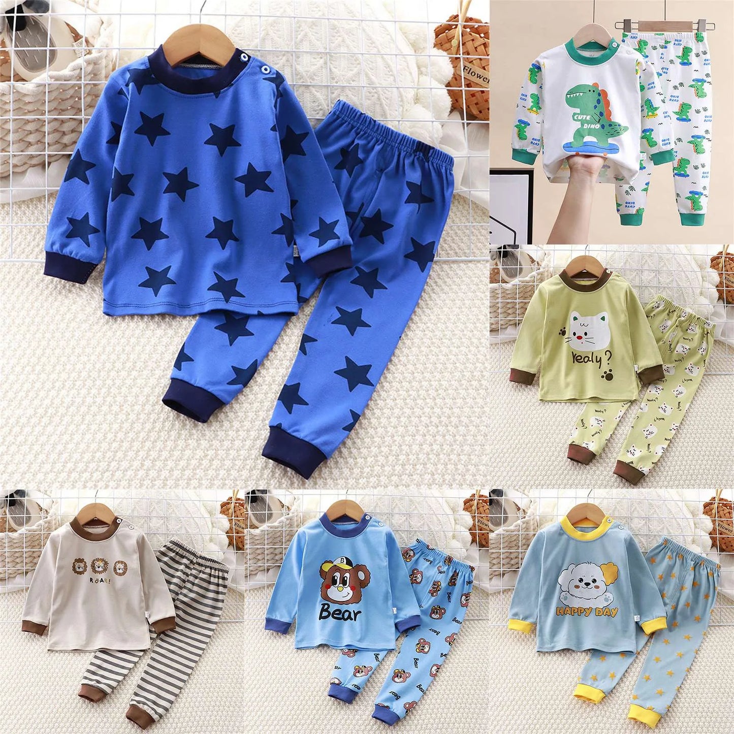 Pajamas Sets Cotton 2 Piece