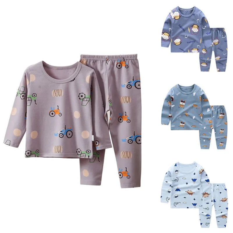 Childrens Cotton Pajamas Set