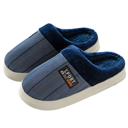 Cotton Slippers Men Fashion Warm Soft