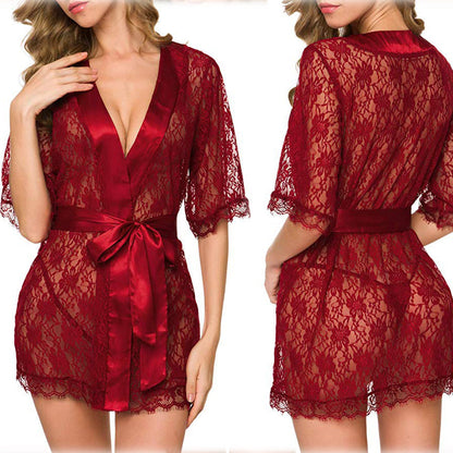 Lingerie Women Lace Robe